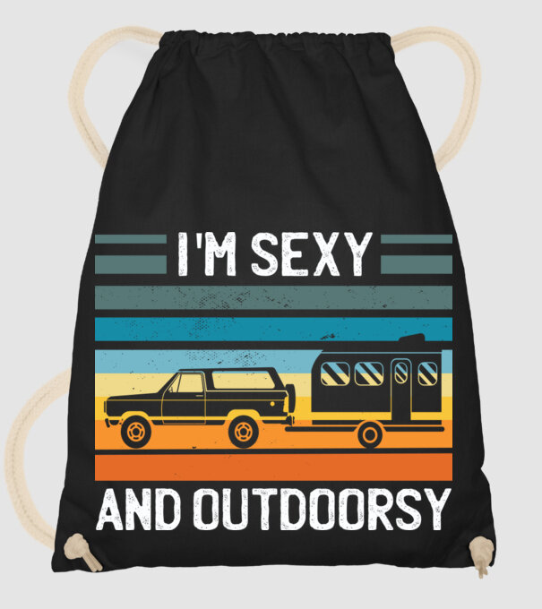 Sexy And Outdoorsy minta fekete pólón