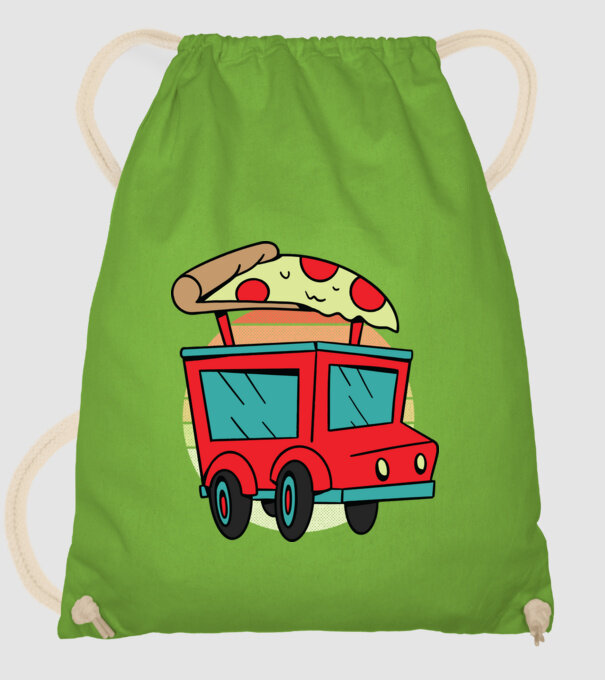 Pizza Truck minta almazöld pólón