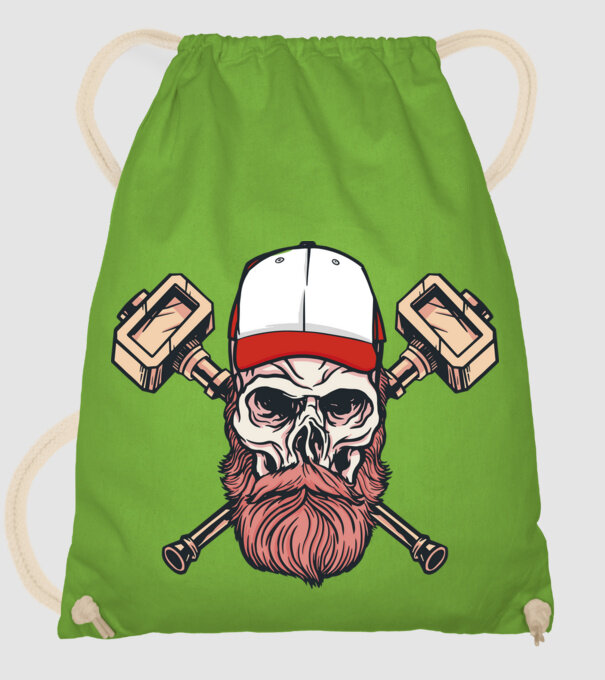 Viking Koponya minta almazöld pólón