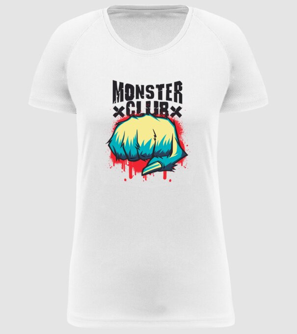 Monster Club minta fehér pólón
