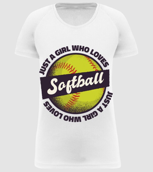 Softball minta fehér pólón