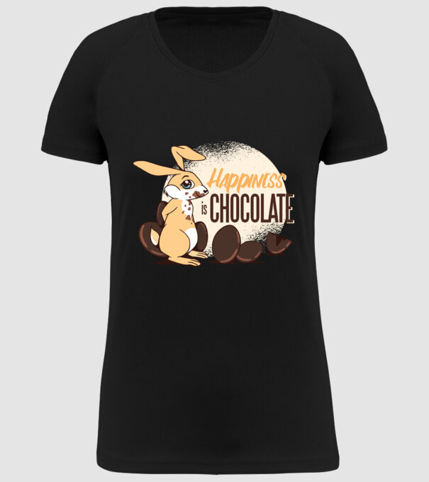 A Csoki Boldogság minta fekete pólón