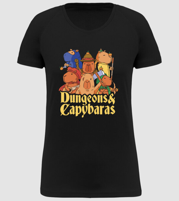 Dungeons and Capybaras minta fekete pólón