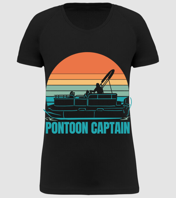 Ponton kapitány minta fekete pólón