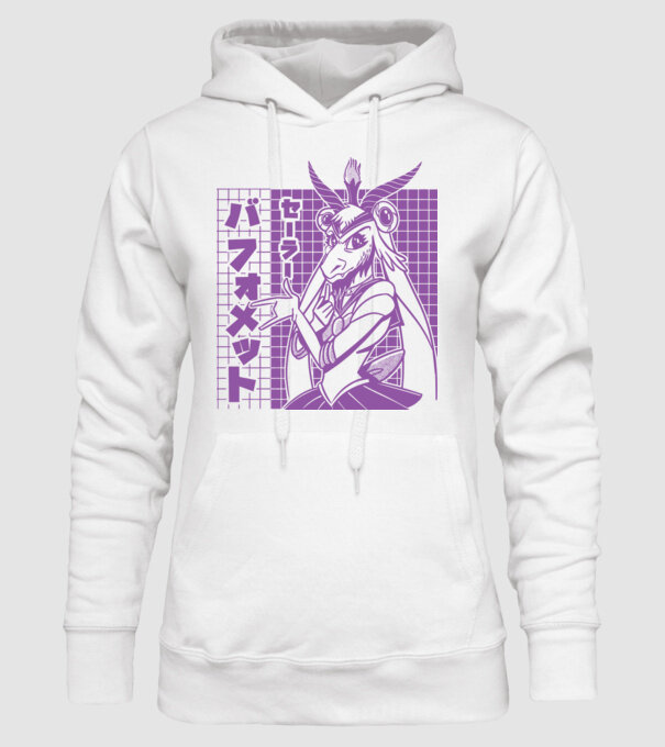 Sailor Baphomet minta fehér pólón
