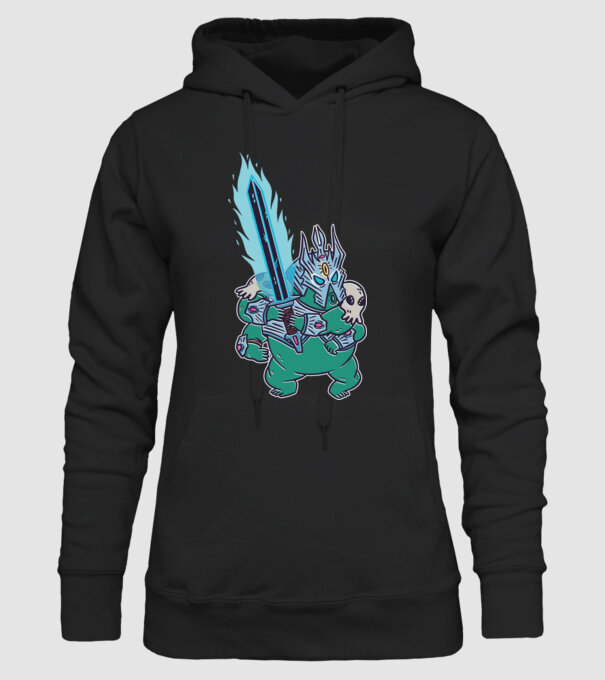 Tardigrade Lich Király minta fekete pólón
