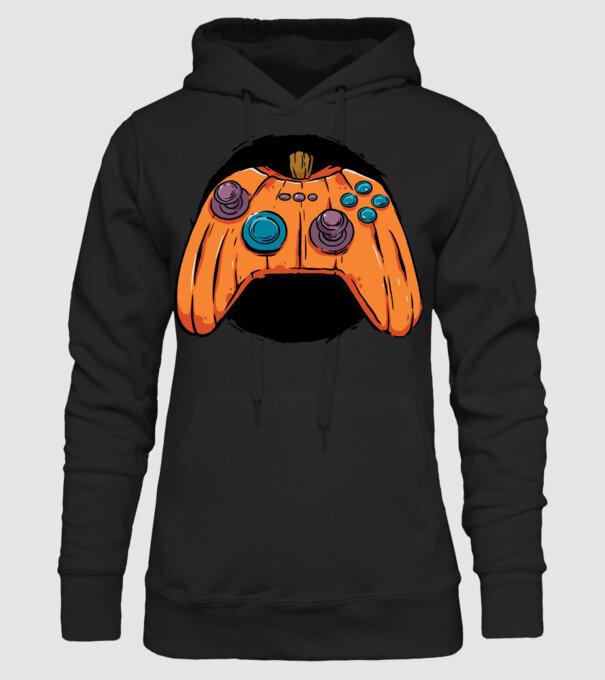 Tök joystick minta fekete pólón