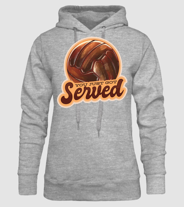 You just got served - Röplabdás minta szürke pólón