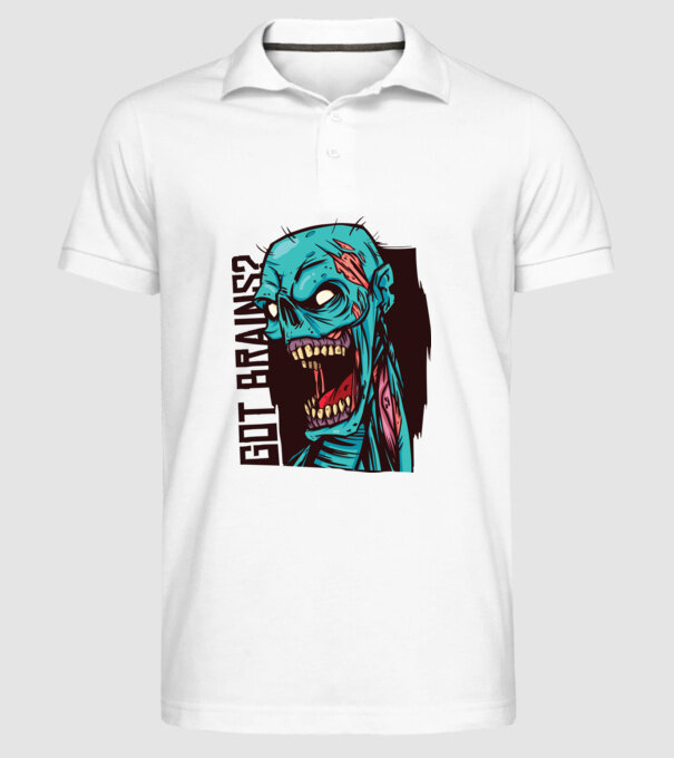 Got Brains? Zombi Fej minta fehér pólón