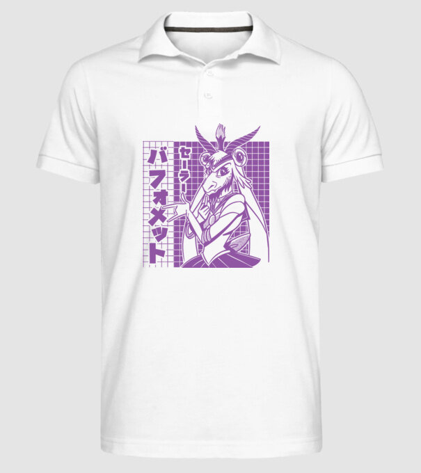 Sailor Baphomet minta fehér pólón