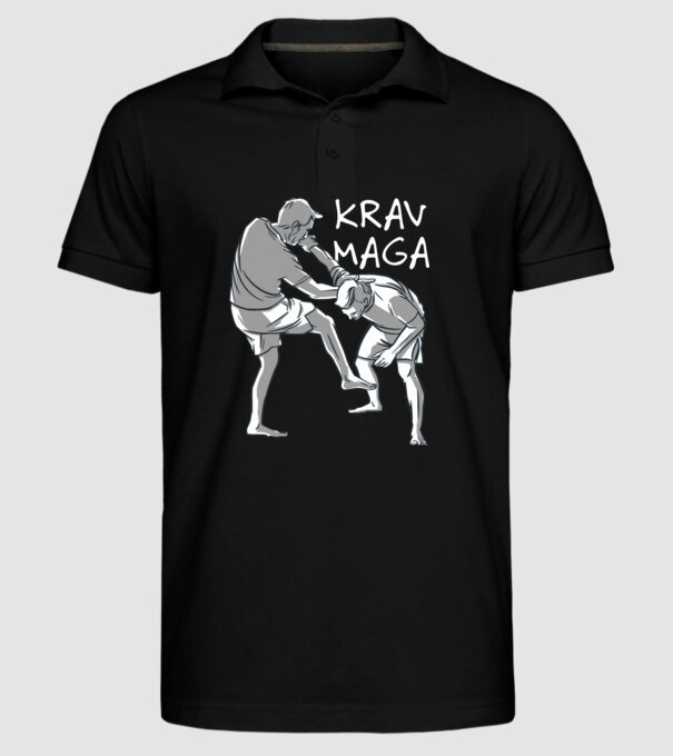KRAV MAGA minta fekete pólón