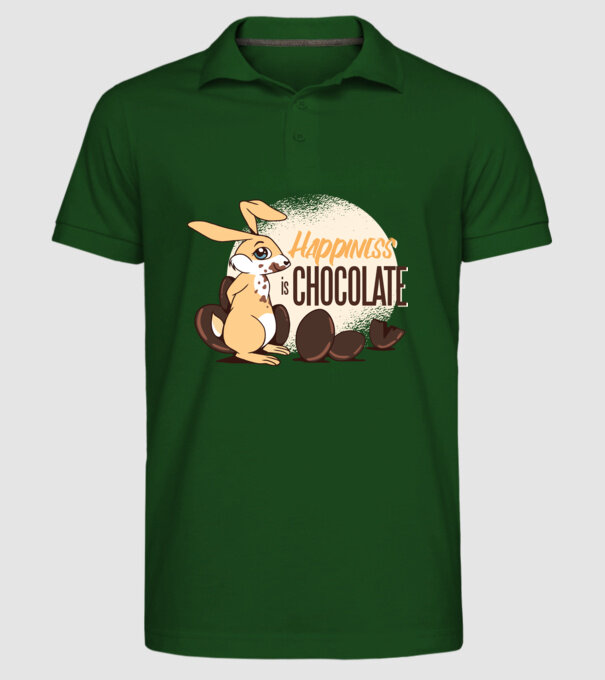 A Csoki Boldogság minta sötétzöld pólón