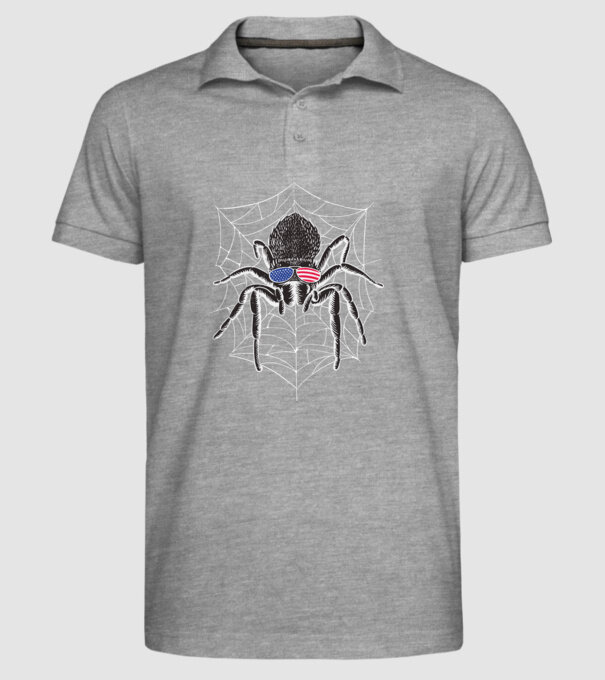 Amerikai Tarantula minta szürke pólón
