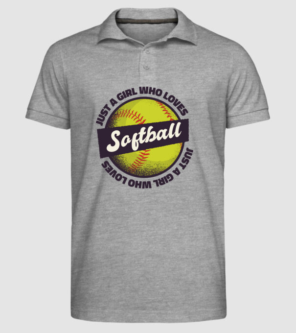 Softball minta szürke pólón