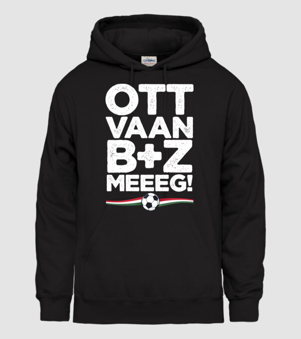 Ott van bazmeg - Magyar gólöröm szurkolói minta fekete pólón