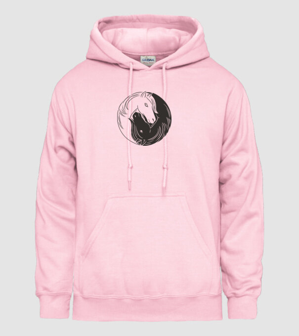 Yin Yang Lovas minta világos rózsaszín pólón