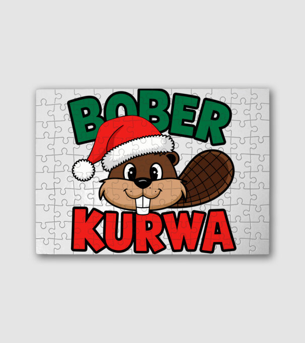 Bober Kurwa Karácsonyra - Vicces meme póló minta fehér pólón