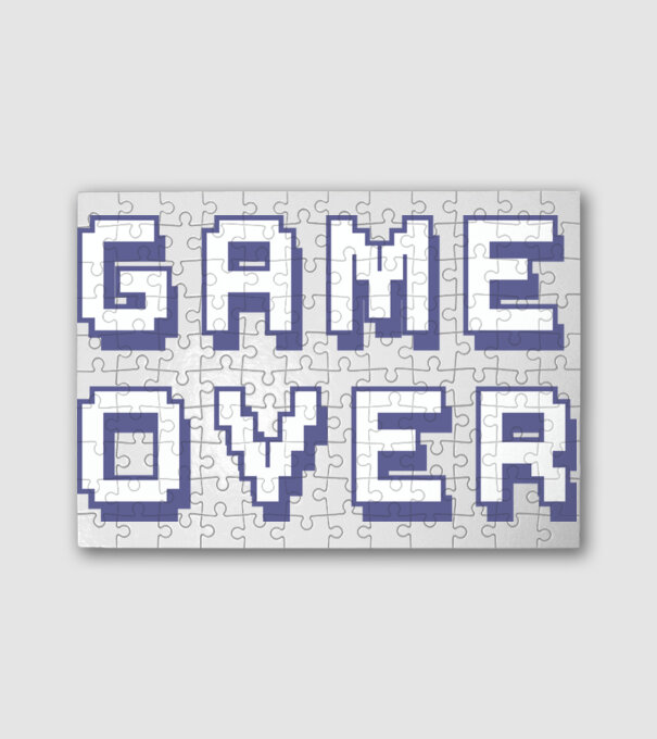 Game Over minta fehér pólón