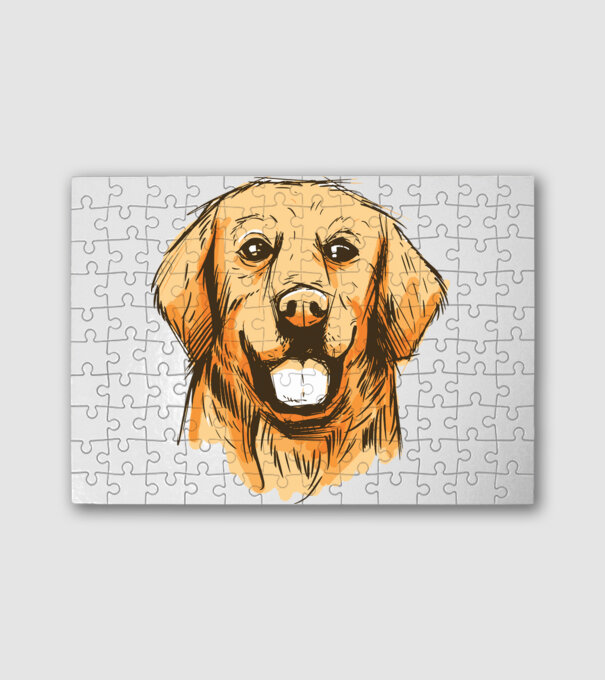 Golden retriever minta fehér pólón