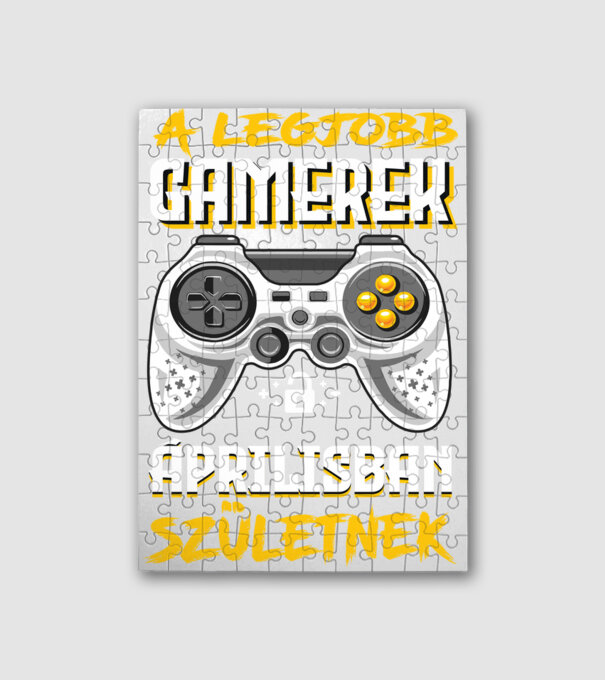 A Legjobb Gamerek Áprilisban születnek minta fehér pólón