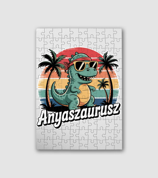 Anyaszaurusz minta fehér pólón