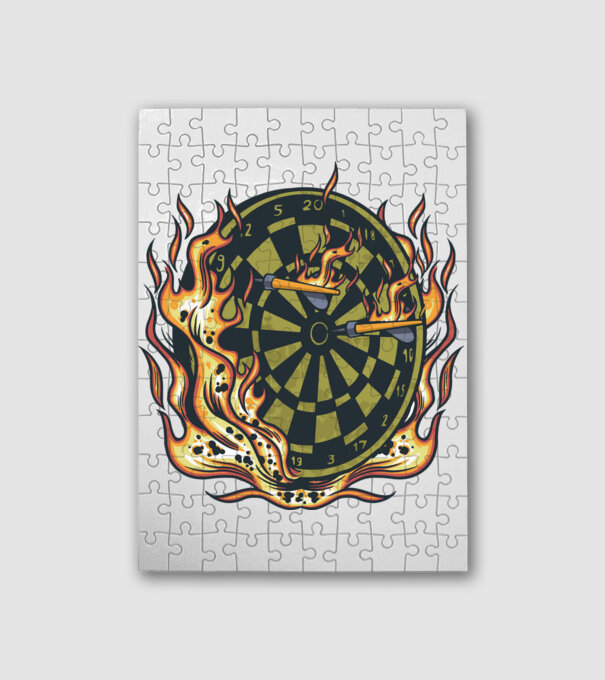 Darts tábla minta fehér pólón