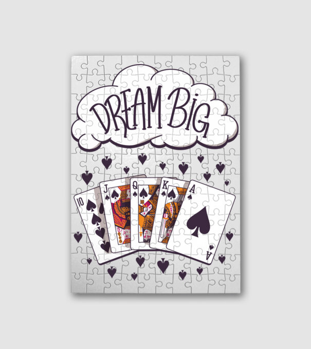 Dream Poker minta fehér pólón