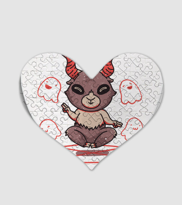 Cuki Baphomet minta fehér pólón