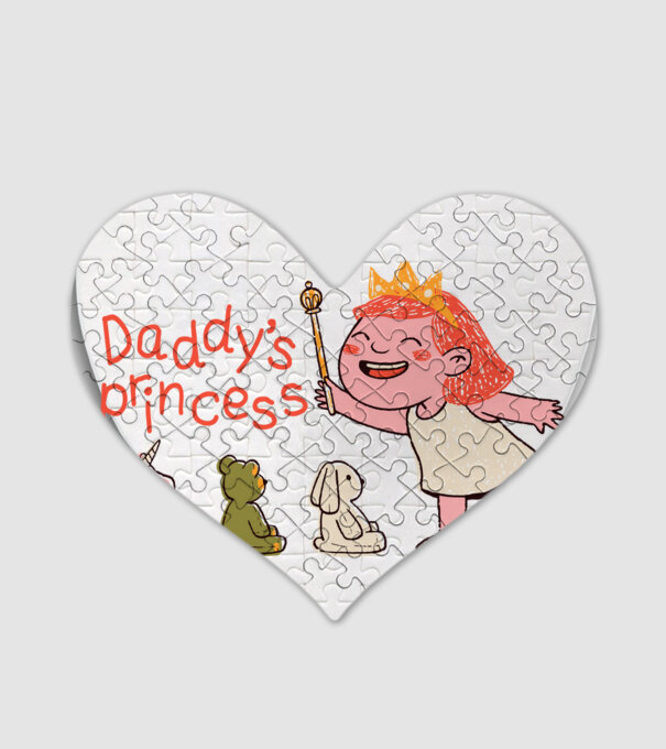 Daddy's Princess - Apa kicsi hercegnője minta fehér pólón