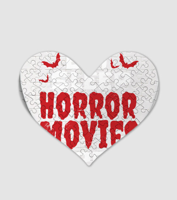 Eat Sleep Horror Movies Repeat minta fehér pólón