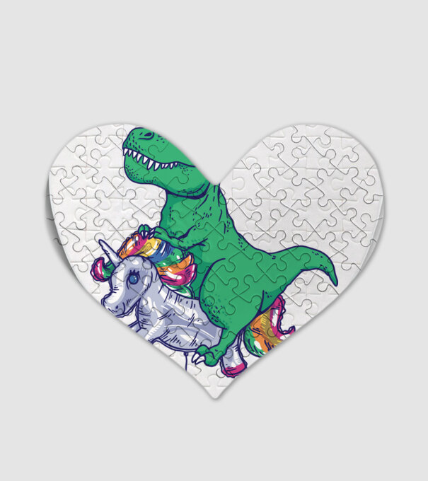 T-rex Unikornison Lufi minta fehér pólón