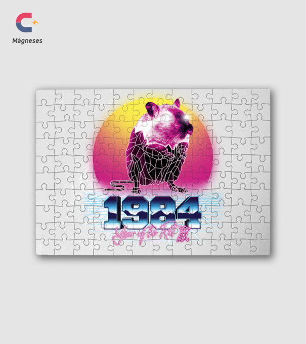 1984 a Patkány éve - Kínai Horoszkóp minta fehér pólón