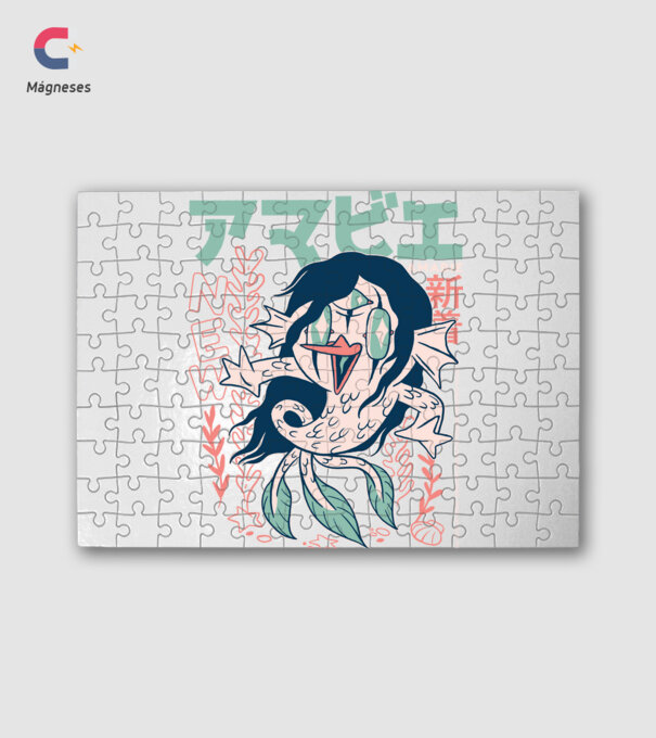 Amabie Yokai minta fehér pólón