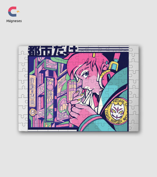 Anime Cigi minta fehér pólón