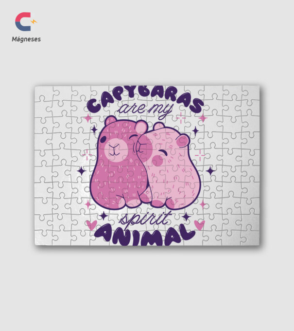 Capybaras are my spirit animal minta fehér pólón