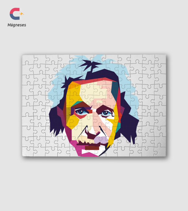 Einstein absztrakt minta fehér pólón