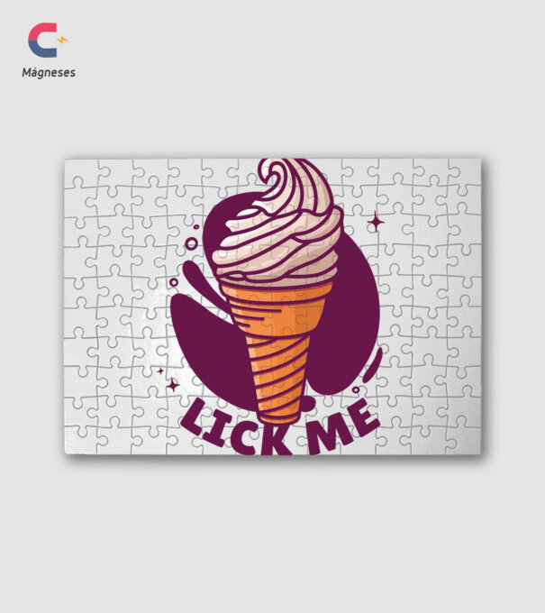 Lick Me minta fehér pólón