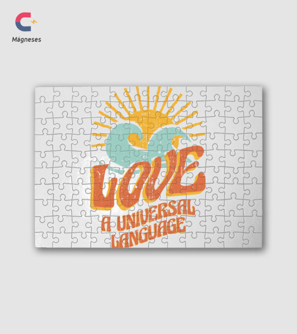 Love is a universal language minta fehér pólón