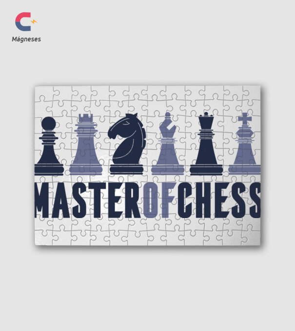 Master of Chess minta fehér pólón