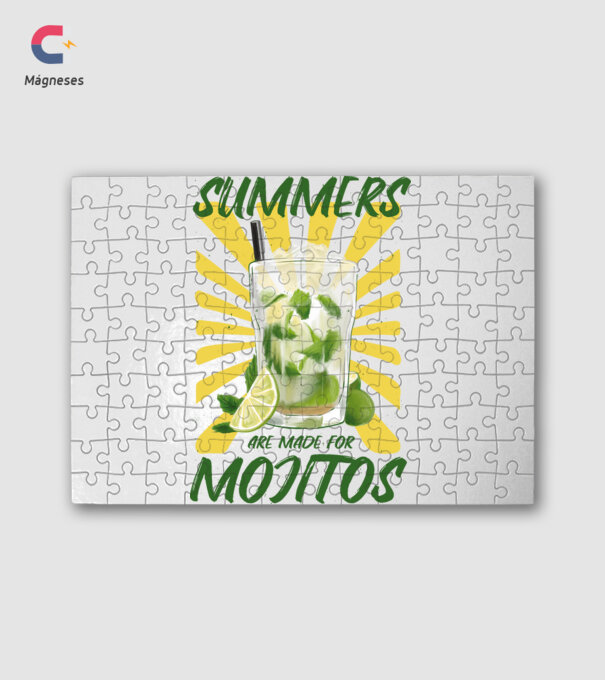 Mojito minta fehér pólón