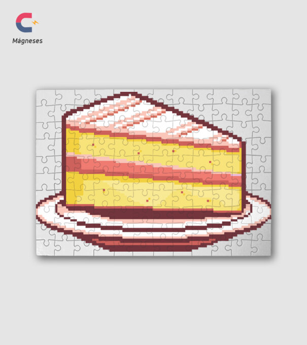 Pixel torta minta fehér pólón