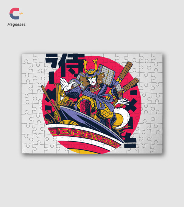 Samurai Ramen Surf minta fehér pólón