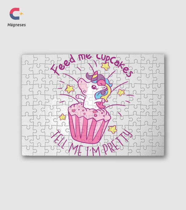 Unikornis Muffin minta fehér pólón