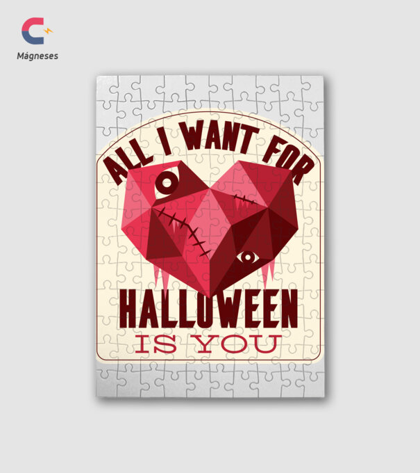 All I want for Halloween is You minta fehér pólón