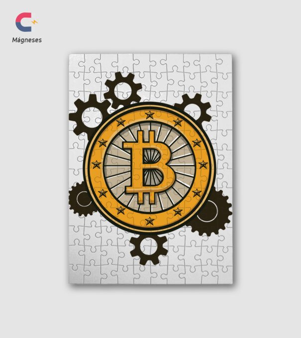 Bitcoin mechanika minta fehér pólón