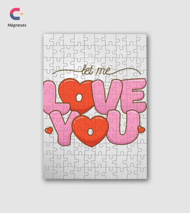 Let me LOVE YOU minta fehér pólón