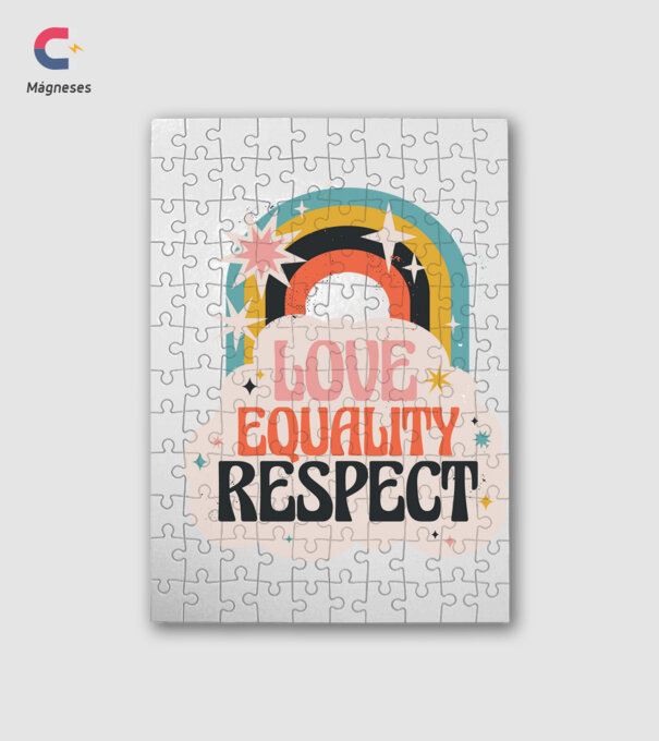 Love equality respect minta fehér pólón