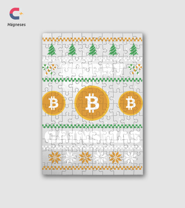 Merry Gainmas Bitcoin Csúnya Pulcsis póló minta fehér pólón
