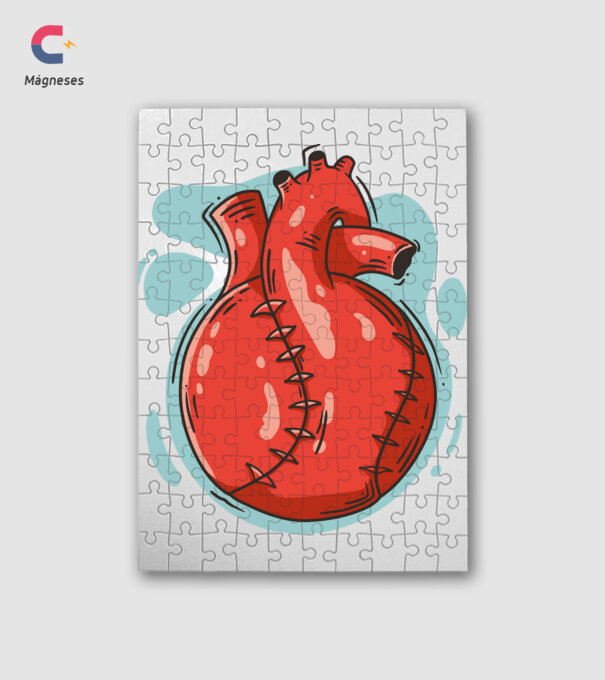 Softball Heart minta fehér pólón