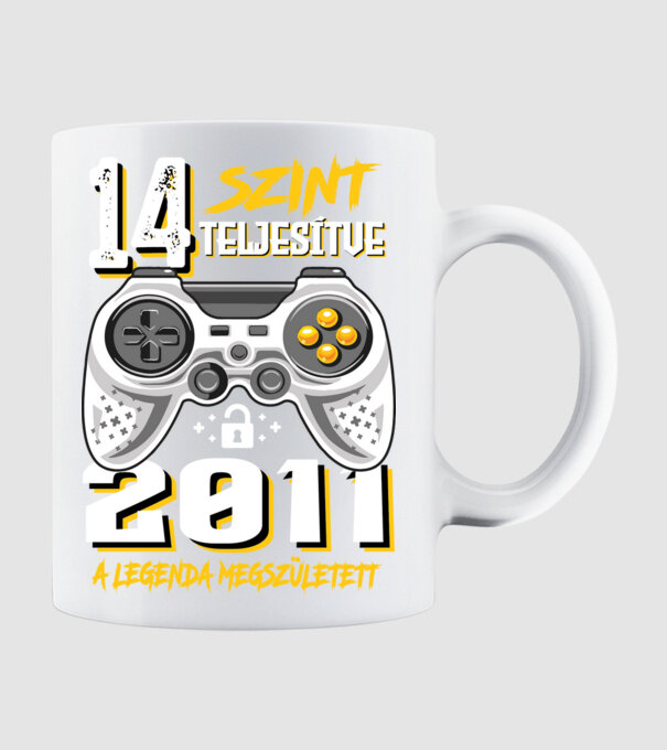 GAMER szint teljesítve 14. 2011 minta fehér pólón